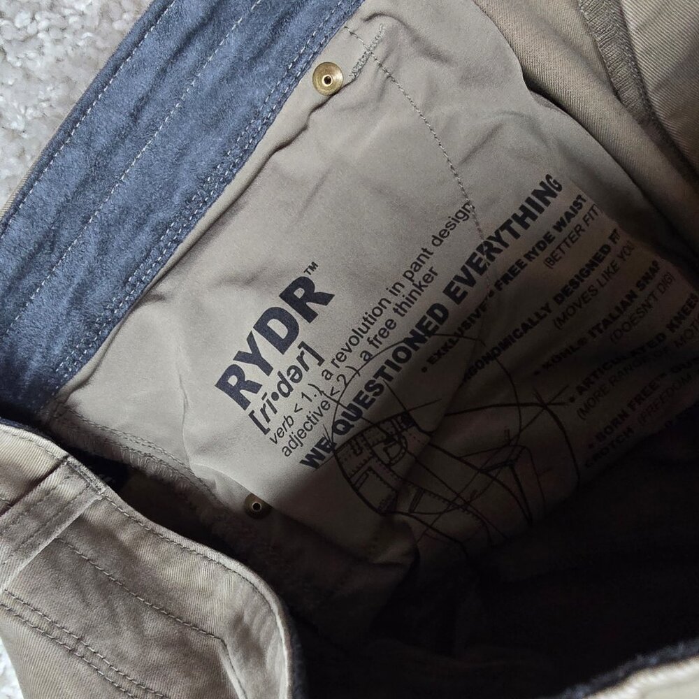 Kuhl Free Ryder Brown Pants Tapered Mens 38x32 Hiking Vintage Style Outdoors REI - Picture 9 of 9